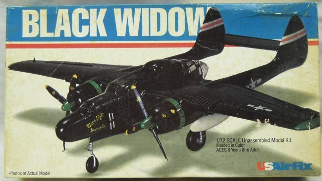 Airfix 1/72 P-61 Black Widow - Builds P-61A Or P-61B - Moon Light Serenade, 40020 plastic model kit